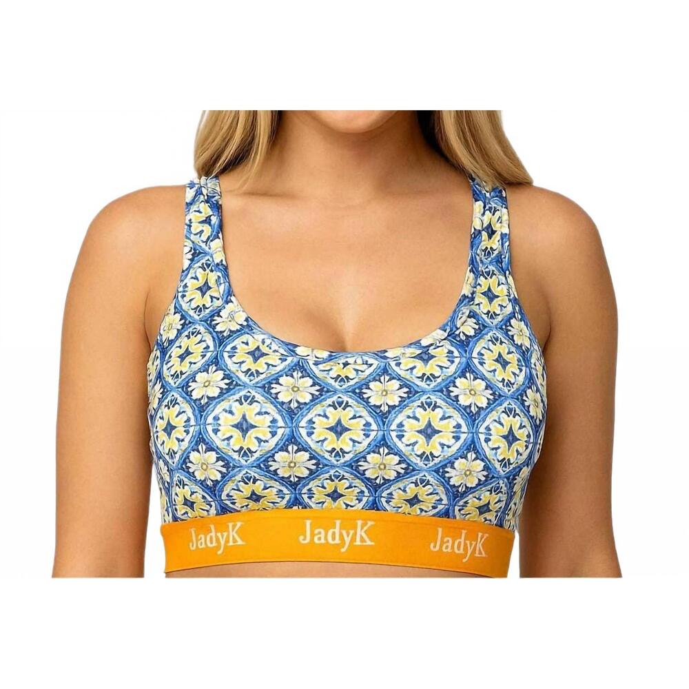 NEW JADYK arya printed bralette - plus in blue amalfi